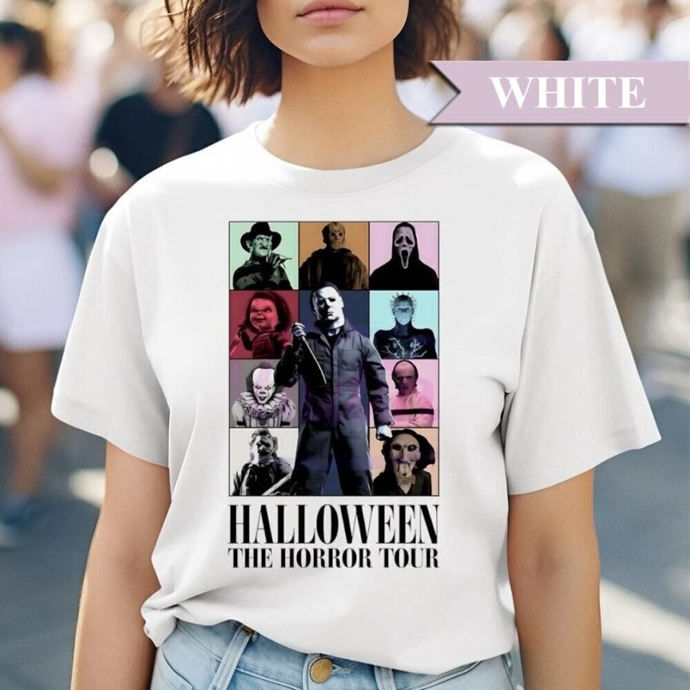 Halloween Horror Tour Killers Characters Movie Fan Gift Graphic T-Shirt